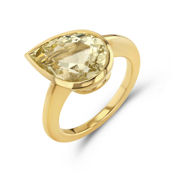 starling Tilted Citrine Ring