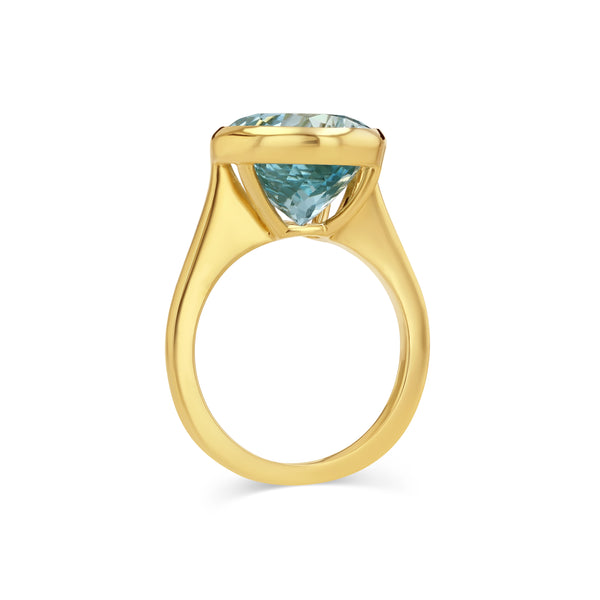 Starling Tilted Pear Aquamarine Ring
