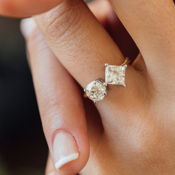 Starling TOI ET MOI ROUND AND RADIANT DIAMOND RING