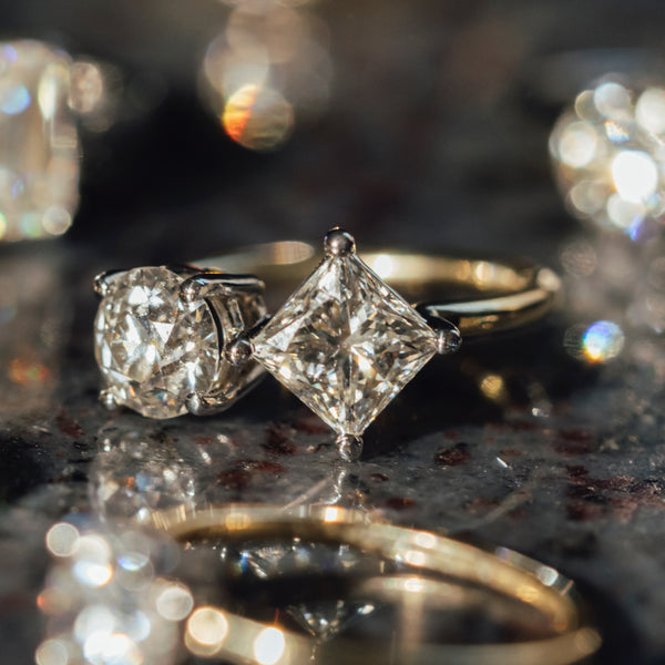 Starling TOI ET MOI ROUND AND RADIANT DIAMOND RING