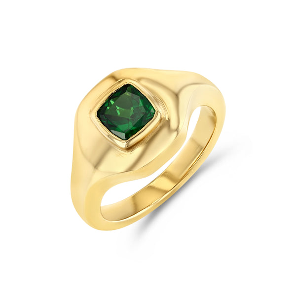 starling TSAVORITE RIPPLE SIGNET RING