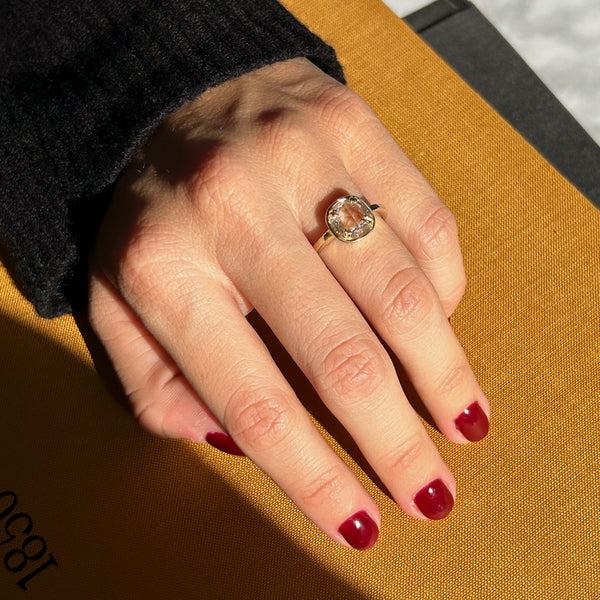 Starling WHITE SAPPHIRE ROSE CUT BASKET RING