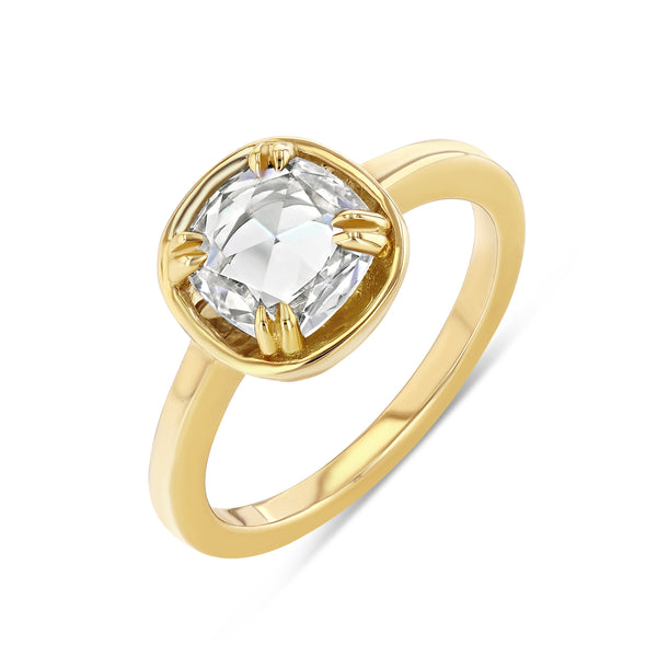 starling WHITE SAPPHIRE ROSE CUT BASKET RING