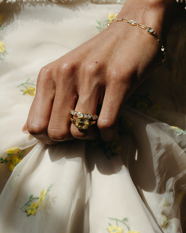 Starling Yellow Sapphire Basket Ring