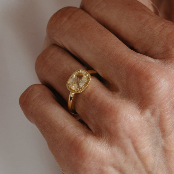 Starling Yellow Sapphire Basket Ring