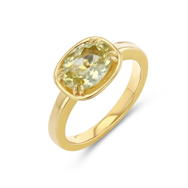 starling Yellow Sapphire Basket Ring