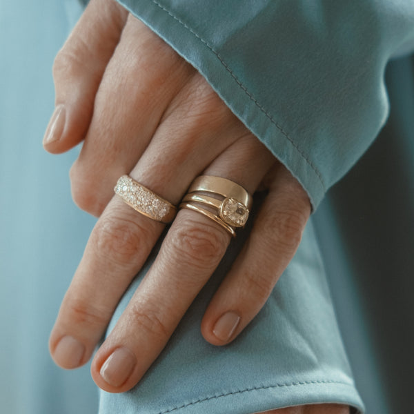 Starling Yellow Cushion Cut Diamond Basket Setting Ring