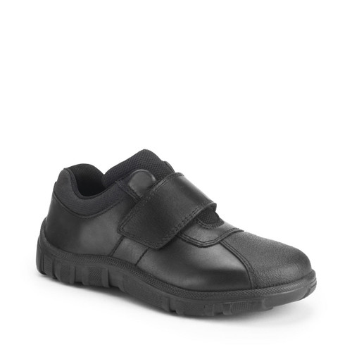 Start Rite Atlas Black Leather Simply By Start-Rite Boys Rip-tape Dual-Fit School Shoes