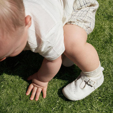 Start Rite Baby Jack White Leather T-bar Buckle Pre-walkers
