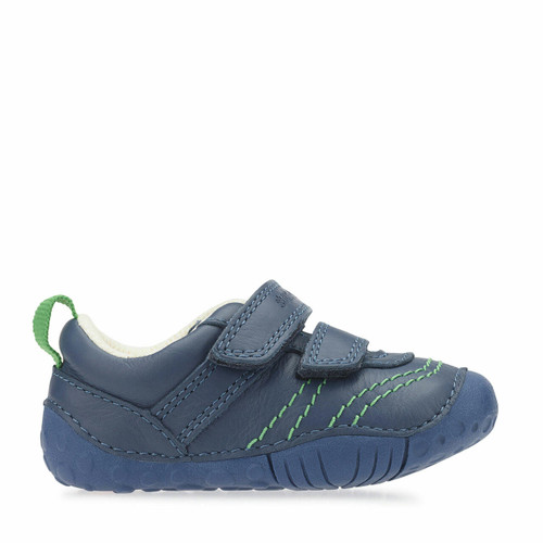start rite Baby Leo Blue leather boys rip-tape pre-walkers