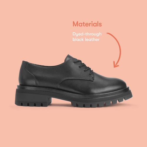 Start Rite Barcelona Black Leather Girls Lace-up Angry Angels School Shoes