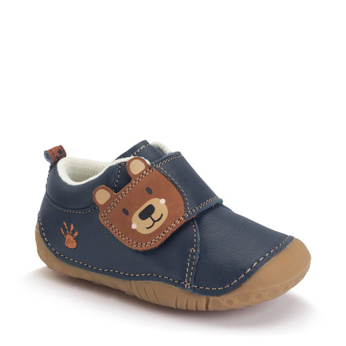 Start Rite Bear Hug Navy Leather/nubuck Bear Rip-tape Pre-walkers