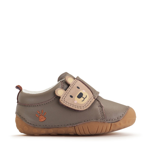 start rite Bear Hug Pine bark leather/nubuck bear rip-tape pre-walkers