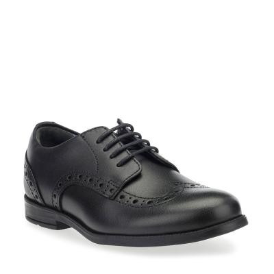 Start Rite Brogue Snr Black Leather Lace-up School Shoes