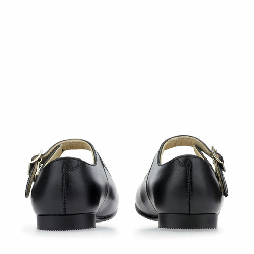Start Rite Clare Black Leather Girls Buckle Traditional School Shoes