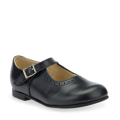 Start Rite Clare Navy Leather Girls Buckle Traditional School Shoes