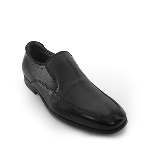 Start Rite College Black Leather Boys Primary Slip-on School Shoes