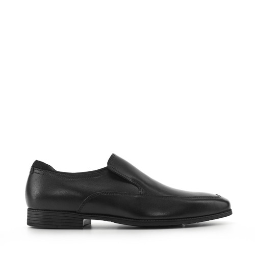 start rite College Black leather boys primary slip-on school shoes