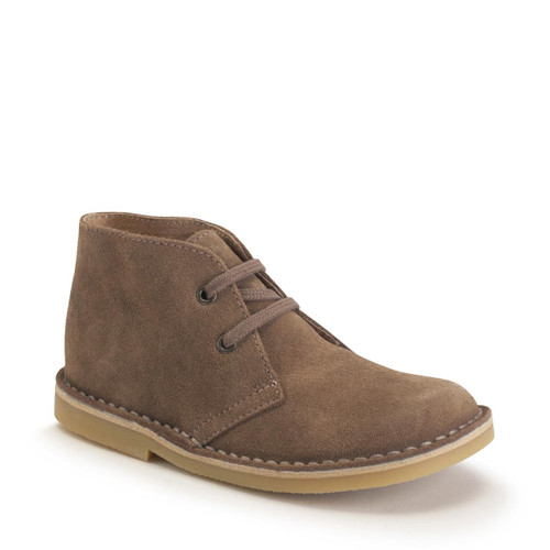 Start Rite Colorado Taupe Suede Lace-up Kids Desert Boots