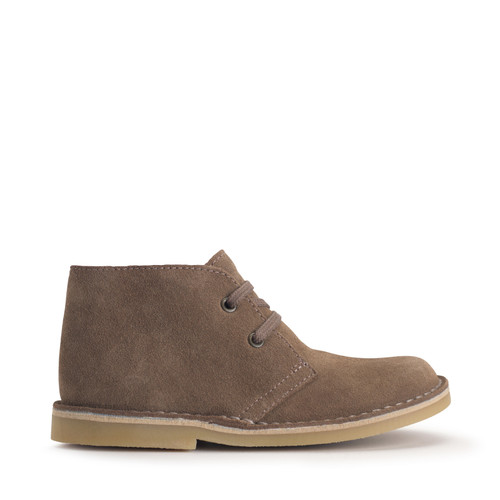start rite Colorado Taupe suede lace-up kids desert boots