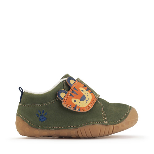 start rite Cub Khaki nubuck tiger rip-tape closed pre-walkers