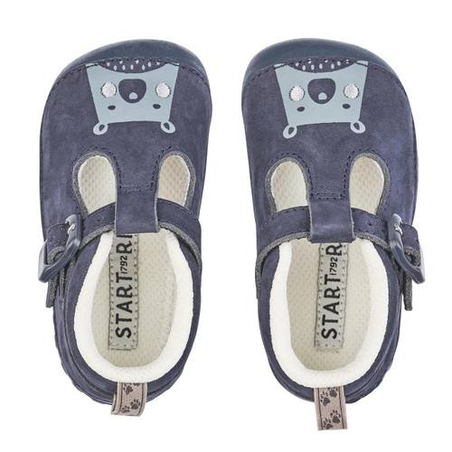 start rite Cuddle Navy blue nubuck boys t-bar buckle pre-walkers