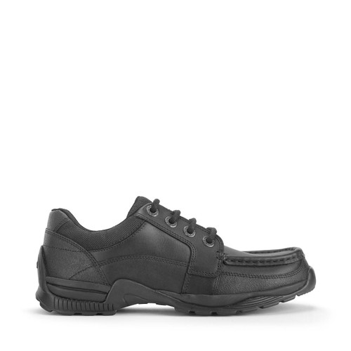 start rite Dylan Black leather boys lace-up school shoes