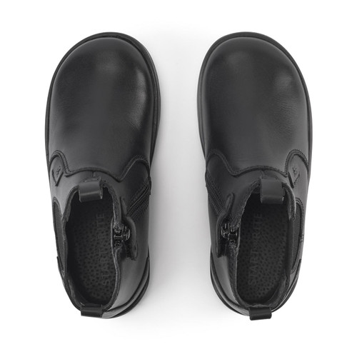 Start Rite Energy Black Leather Casual Zip-up Ankle Boots