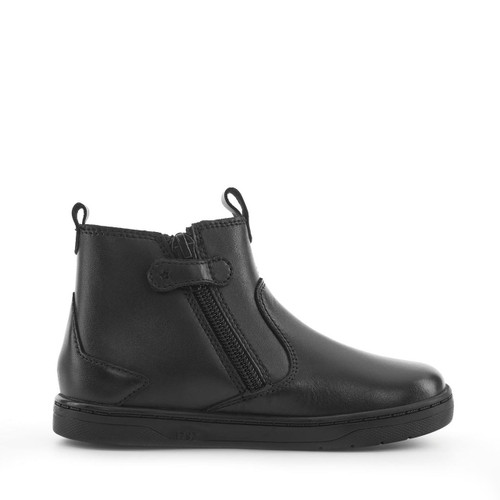 Start Rite Energy Black Leather Casual Zip-up Ankle Boots