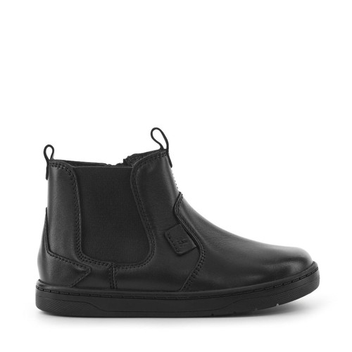 start rite Energy Black leather casual zip-up ankle boots