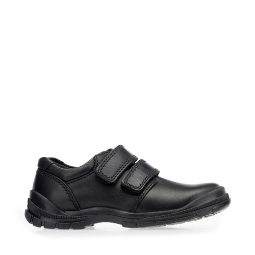 start rite Engineer Vegan black synthetic boys rip-tape school shoes