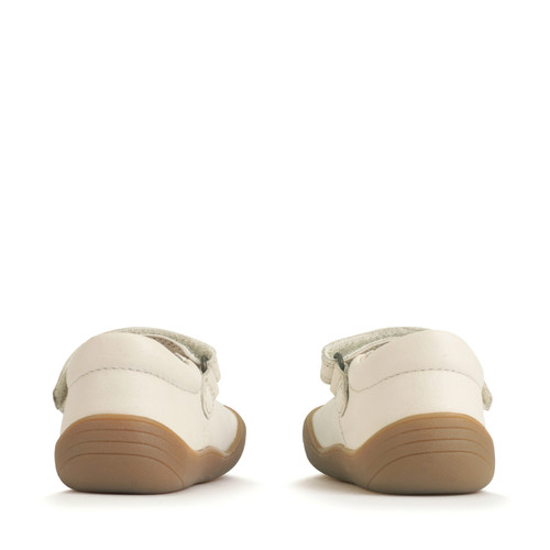 Start Rite Eva Cream Leather Girls Rip-tape Floral First Walking Shoes