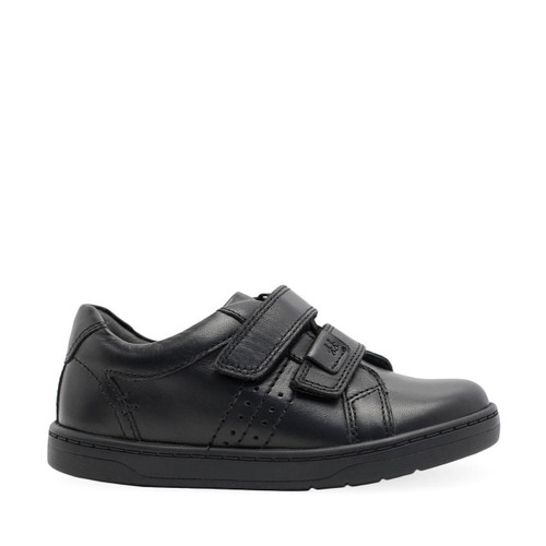 start rite Explore Black leather boys rip-tape first school shoes