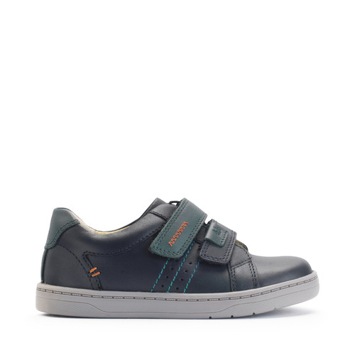 start rite Explore Navy blue/teal leather boys riptape pre-school shoes