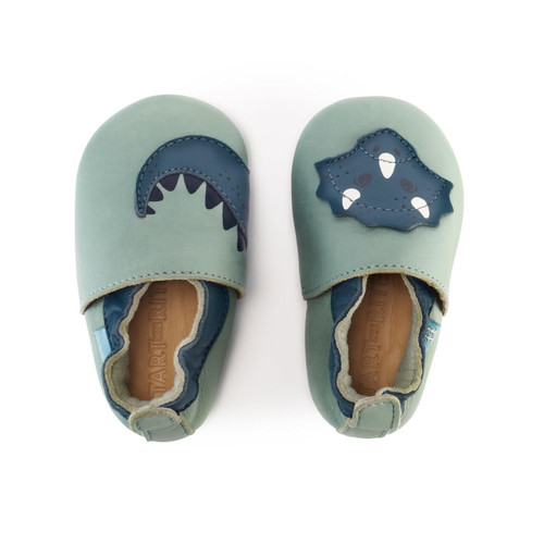Start Rite Fable Dusty Sage Leather Dino Baby Pram Shoes