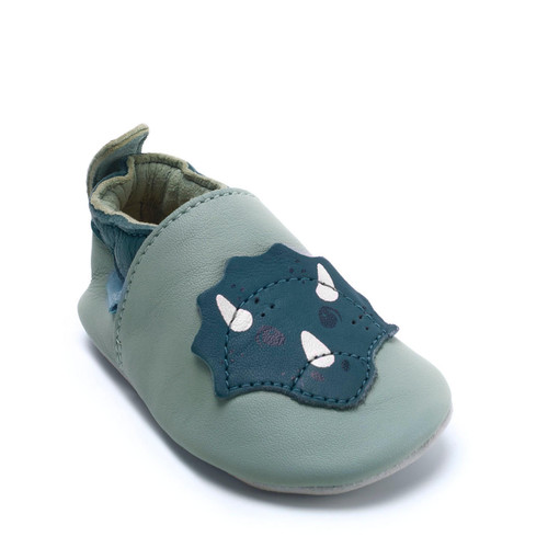 Start Rite Fable Dusty Sage Leather Dino Baby Pram Shoes