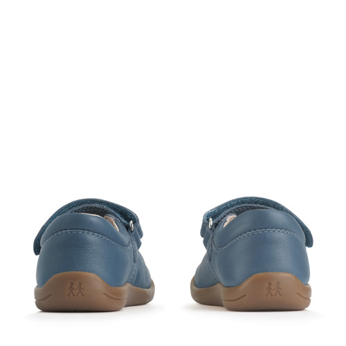 Start Rite Fairy Tale Denim Blue Leather Girls Rip-tape First Walking Shoes