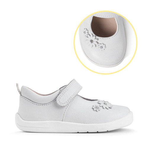 start rite Fairy Tale White leather girls rip-tape first walking shoes