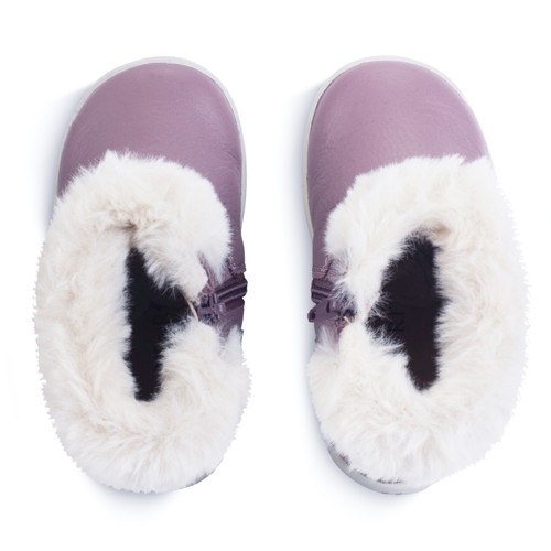Start Rite Flurry Mauve Leather Unicorn Girls Zip-up First Ankle Boots