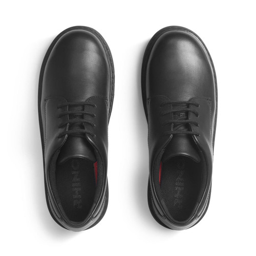 Start Rite Glitch Black Leather Boys Lace-up School Shoes