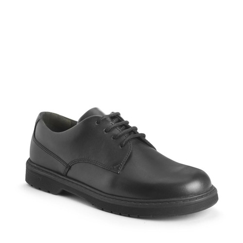 Start Rite Glitch Black Leather Boys Lace-up School Shoes