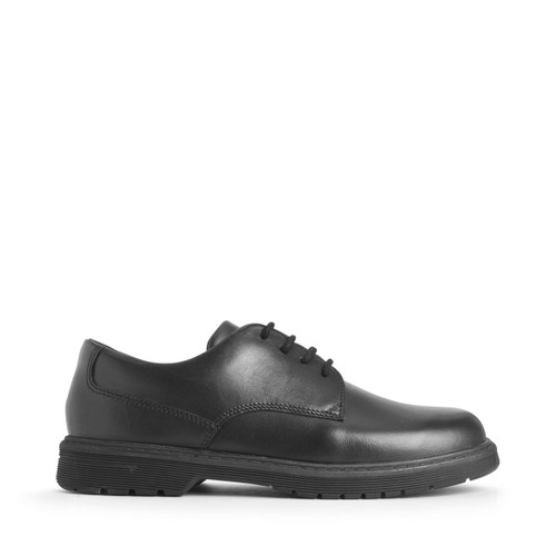 start rite Glitch Black leather boys lace-up school shoes