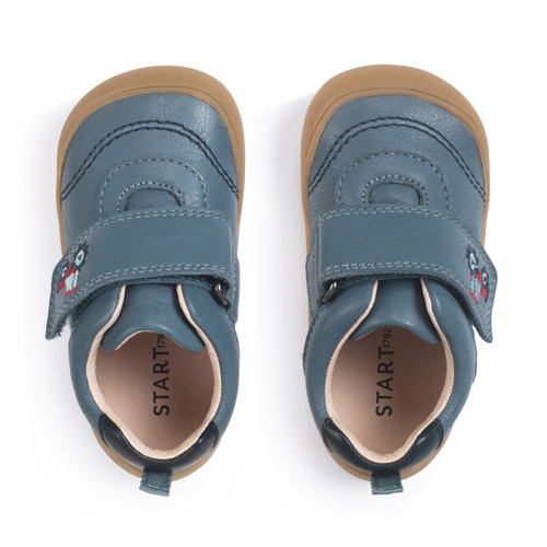 Start Rite Harvest Denim Blue Leather Rip-tape Baby First Walking Shoes
