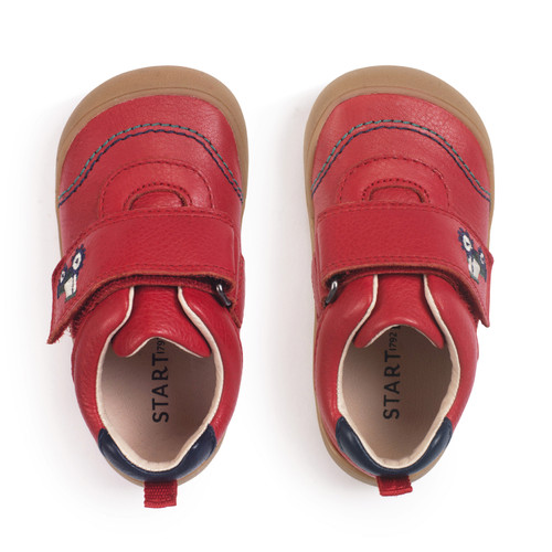 Start Rite Harvest Red Leather Rip-tape Baby First Walking Shoes