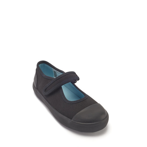 Start Rite Hop Hop Black Rip-tape Canvas School Plimsoll
