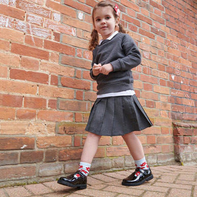 Start Rite Liberty Black Patent Girls T-bar First School Shoes