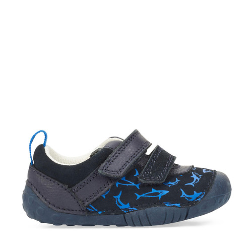 start rite Little Fin Navy nubuck boys rip-tape pre-walkers