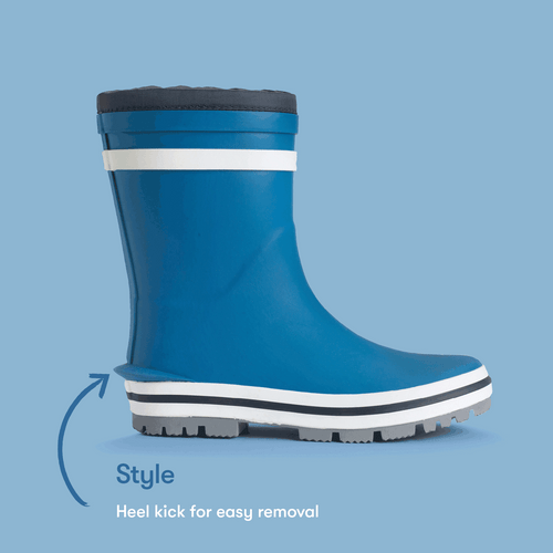 Start Rite Little Puddle Blue Slip On Waterproof Wellies