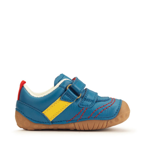 Start Rite Little Smile Bright Blue Leather Rip-tape Pre-walkers