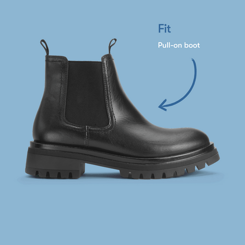 Start Rite London Black Leather Girls Slip-on Angry Angels Chelsea Boots